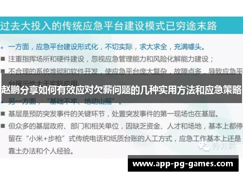 赵鹏分享如何有效应对欠薪问题的几种实用方法和应急策略