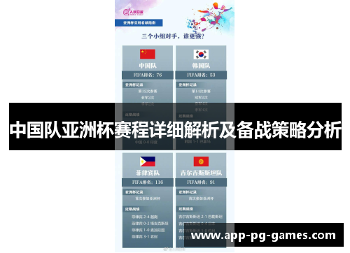 中国队亚洲杯赛程详细解析及备战策略分析
